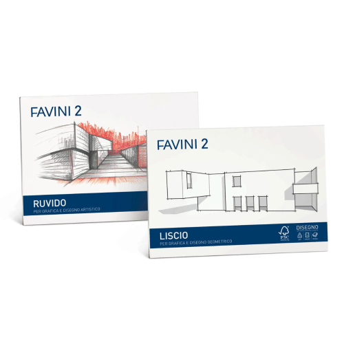 Album Favini 2 - 33 x 48 cm - 110 gr - 10 fogli - liscio - Favini